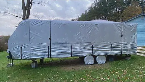 The 150D 300D OXFORD cloth trailer RV cover is a good addition to your RV accessories