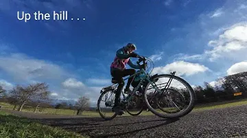 Linz tries out my Oxford Bike Works Explorer
