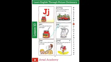 My Oxford Reading Tree Dictionary  | Letter Jj| Lesson 10 @Arsal Academy