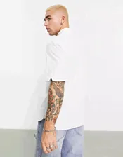 Fred Perry – Kurzärmliges Oxford-Hemd in Weiß