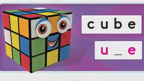 Oxford Phonics World student book level 3 - long vowels - disc 1 - unit 3 - long u - u_e - cute cube