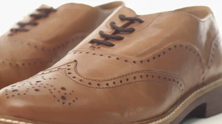 LADIES JUNIPER TAN OXFORD BROGUE - LARKIN