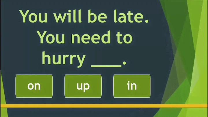 Phrasal Verbs Test | English Vocabulary Test