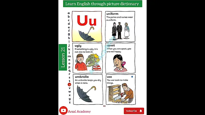 My Oxford Reading Tree Dictionary  | Letter Uu Lesson 21 @Arsal Academy