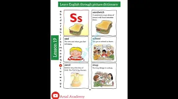 My Oxford Reading Tree Dictionary  | Letter Ss| Lesson 19 @Arsal Academy