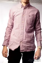 Fred Perry chambray red oxford shirt M