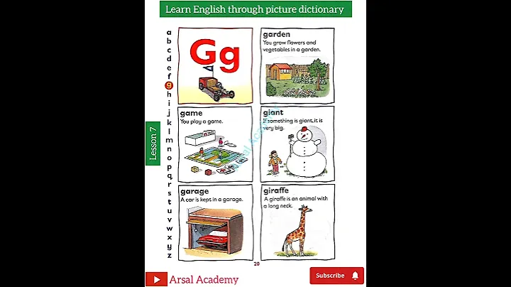 My Oxford Reading Tree Dictionary | Letter Gg | Lesson 7